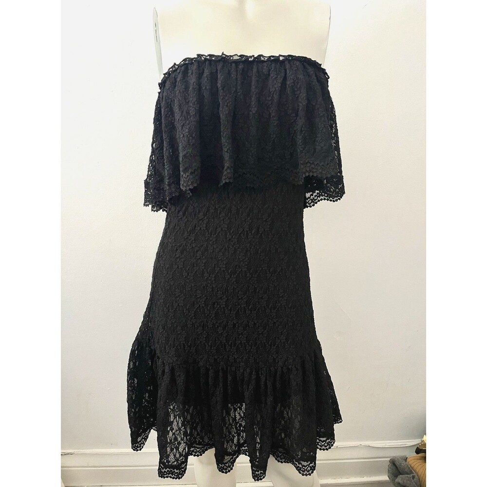 Moda International Black Dress S Dark romantic Dark Boho Fairy strapless Witchy
